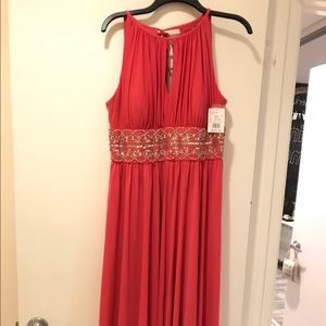 Davids Bridal Red Beaded gown
